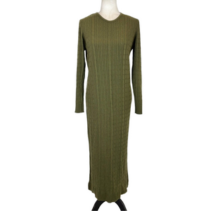 Tavin olive green sweater dress